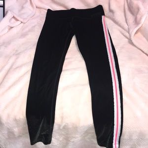 PINK black fleece leggings